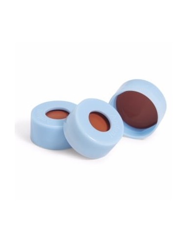 Snap cap bluered rubber PTFE 100 PK