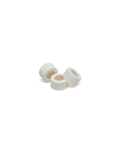 24414 White Open Top Cap PTFE Si